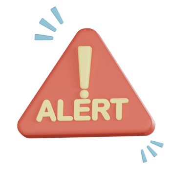 mettere in guardia icona nel 3d stile con esclamazione marchio e vuoto spazio in giro rosso triangolo forma simboleggiante stati di avvertimento o attenzione nel moderno design png