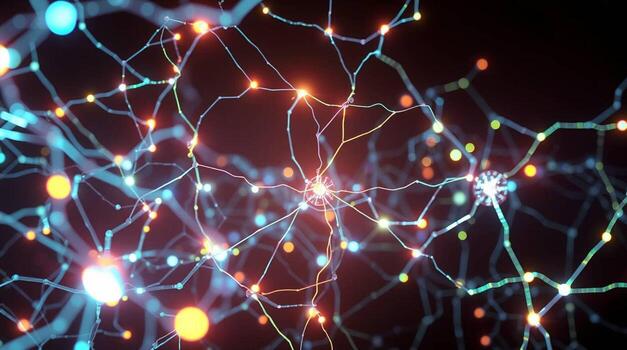 Explore neural network connections for complex data science and AI research projects with this dynamic visualization photo