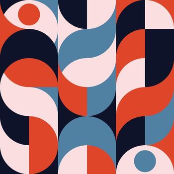 resumen geométrico patrón, antecedentes diseño en Bauhaus estilo vector