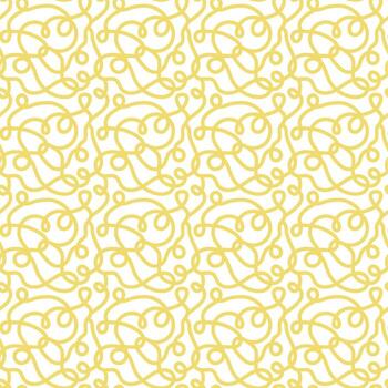 amarillo resumen tallarines sin costura modelo. devanado líneas y bucles en un blanco antecedentes vector