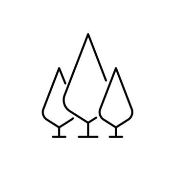Symbol of Trees in Forest for Graphics, Concept, Apps vector