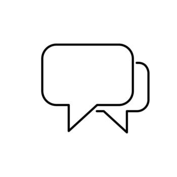 rectangular habla burbujas minimalista firmar para web y gráfico diseño, aplicaciones, pancartas, social red y tarjetas vector