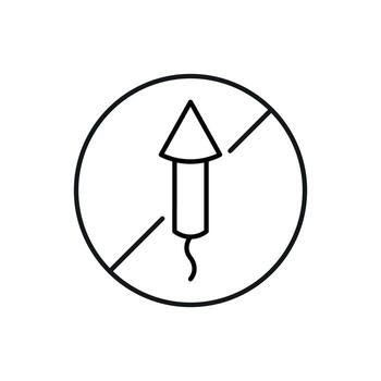 Fireworks Prohibited Picture for Interface, Posts, Advertisements, Various Cards vector