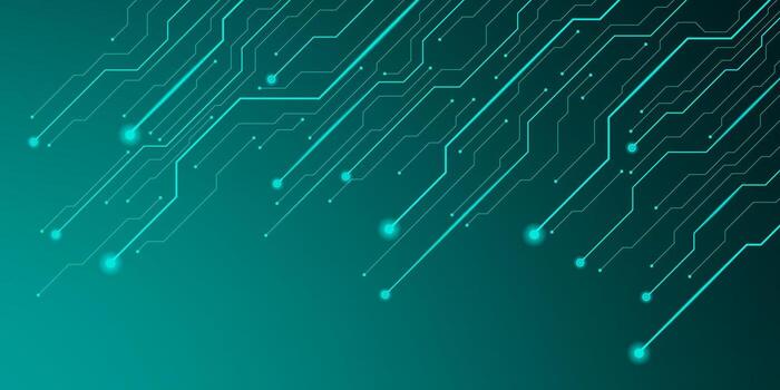 abstract circuit design with glowing lines vector
