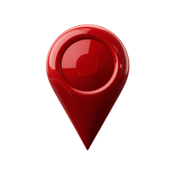 un' lucido rosso carta geografica pointer icona indicando Posizione isolato su un' trasparente sfondo png