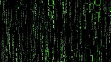 verde binario codice - caduta numeri - matrice effetto video