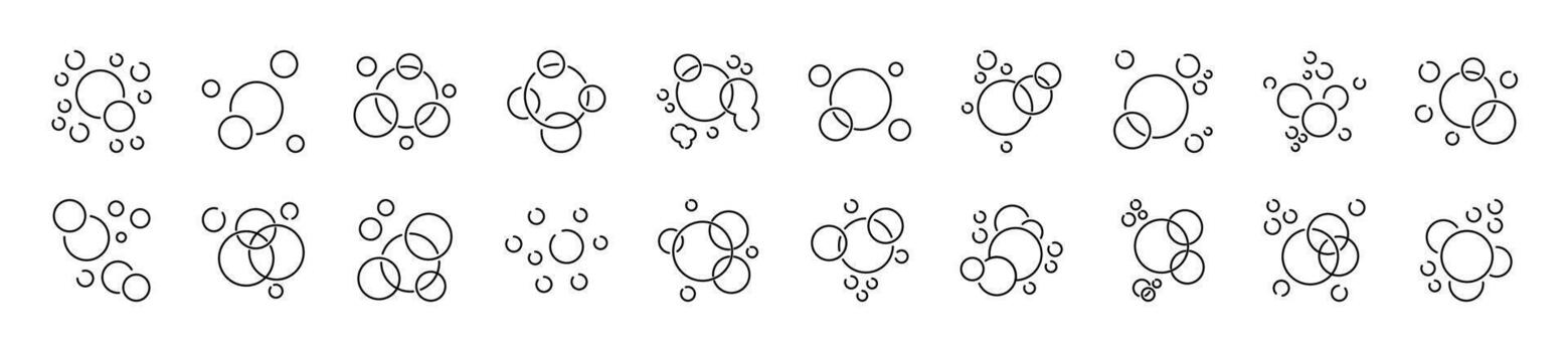 Foam Minimalistic Outline Signs. Linear Illustrations for web sites, apps, design, banners and other purposes vector