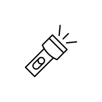 Linterna sencillo contorno signo. adecuado para libros, historias, tiendas editable carrera en minimalista contorno estilo. símbolo para diseño vector