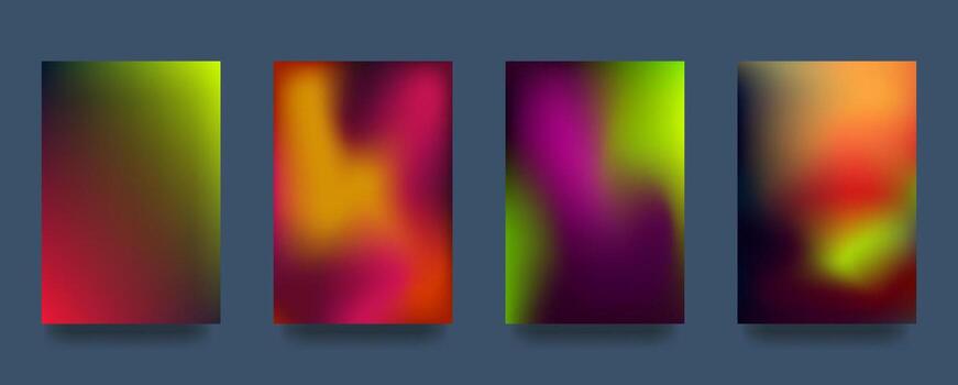 Colorful abstract gradient backgrounds vector