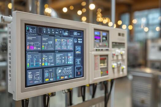 A large monitor with various controls on it photo