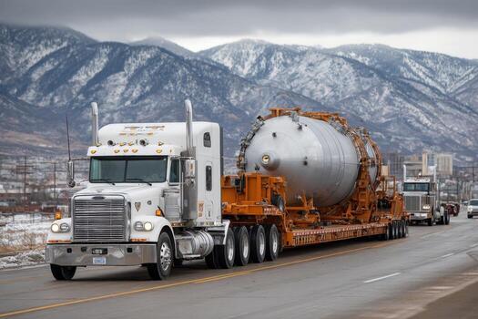 A large semi truck photo