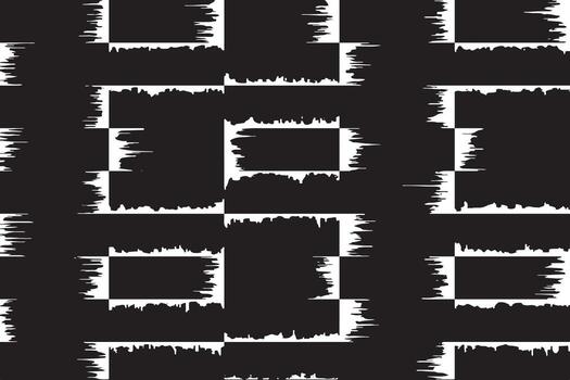 grunge resumen cuadrícula con áspero cepillo carrera bordes . negro y blanco modelo vector