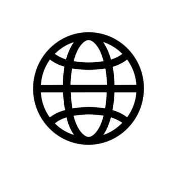 sencillo línea globo contorno icono para sitio web o solicitud diseño vector