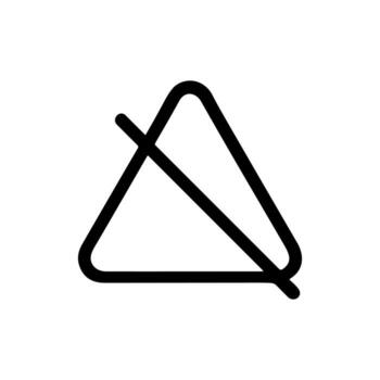 Simple Outline Forbidden Triangle Geometric Shape Graphic Element Symbol Icon vector