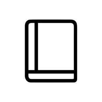 sencillo contorno libro documento cuaderno minimalista icono forma vector