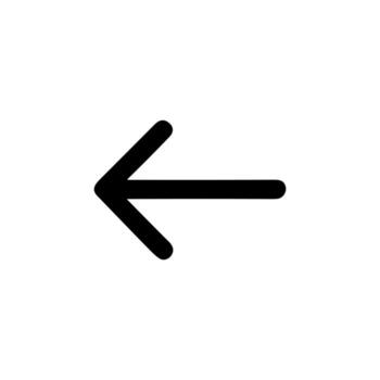 Simple Line Style Arrow Pointing Left Direction Symbol Icon vector