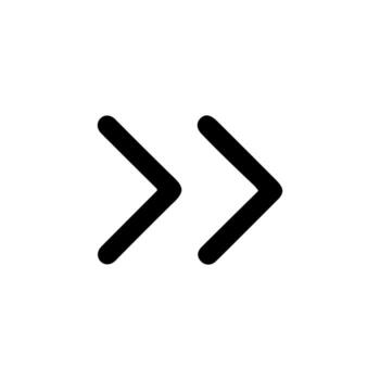 sencillo línea doble flecha adelante dirección navegación firmar icono vector