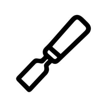 Minimalist Line Chisel Outline Symbol Shape Icon Design Element vector
