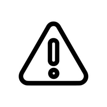Simple Line Warning Triangle Shape Sign With Exclamation Point Icon vector