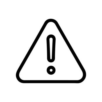 Simple Outline Triangle Exclamation Point Warning Icon Symbol Shape vector