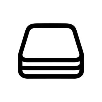 Simple Lineart Storage Database Archive Server Outline Icon Symbol vector