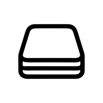 Minimalist Line Hard Disk Drive Storage Memory Device Icon vector