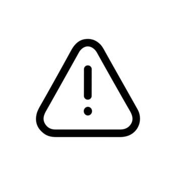 Simple Outline Triangle Exclamation Mark Attention Warning Notification Sign Icon vector
