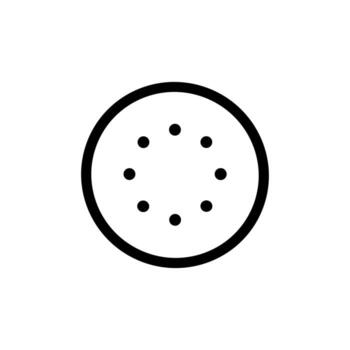 Outline Circle with Dots Round Shape Loading Indicator Simple Icon vector