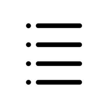 Minimalist Simple Outline List Menu Icon Symbol for User Interface vector