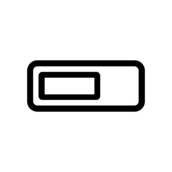 Minimalist Line Switch Toggle Button Icon Element Isolated Design vector