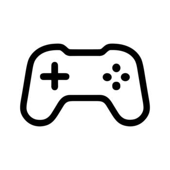 minimalista línea Arte juego controlador consola forma símbolo icono vector