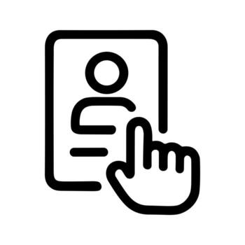 Simple Line Contact Selection Person Profile User Interface Icon vector