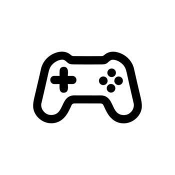 Simple Line Style Controller Gamepad Console Entertainment Icon Symbol vector