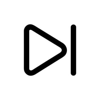 sencillo contorno reproducción medios de comunicación jugador controlar interfaz glifo icono vector