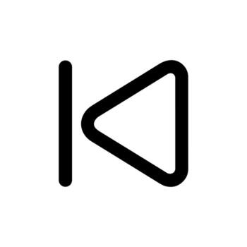 Minimalist Bold Last Track Button Shape Navigation Interface Element vector