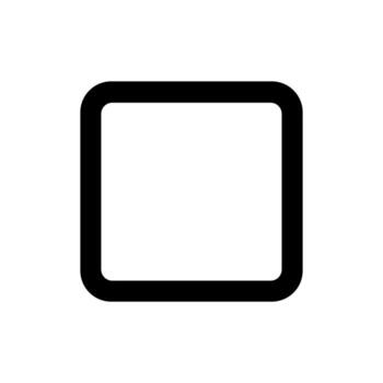 Simple Rounded Corner Square Frame Outline Shape Icon Symbol vector