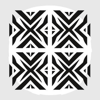 Abstract black geometric pattern with sharp lines and symmetry in modern design vector