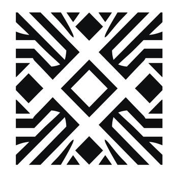 Geometric black and white pattern showcasing symmetry and modern design for artistic applications vector