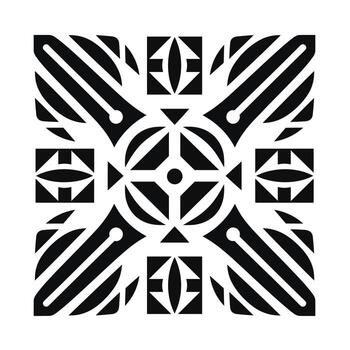 Abstract black and white geometric design with intricate patterns and details vector