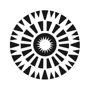 geométrico diseño presentando negro y blanco patrones con como una estrella habitación central y triangular formas vector