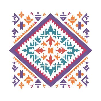 Colorful geometric pattern in vibrant shades with modern abstract design elements vector