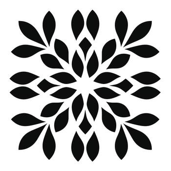negro floral modelo diseño con simétrico hoja motivos adecuado para varios artístico aplicaciones vector