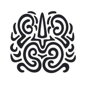 Abstract design featuring swirling patterns inspired by the human brain vector