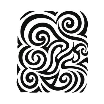 intrincado negro y blanco remolino diseño inspirado por moderno resumen Arte tecnicas vector