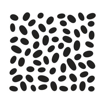 Abstract pattern of black oval shapes on a white background depicting modern design vector