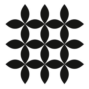 negro floral modelo diseño con repitiendo formas en un blanco antecedentes vector