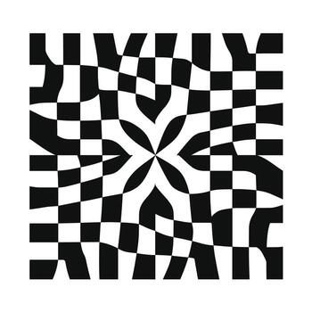 negrita negro y blanco resumen modelo lleno con dinámica formas y intrincado texturas vector