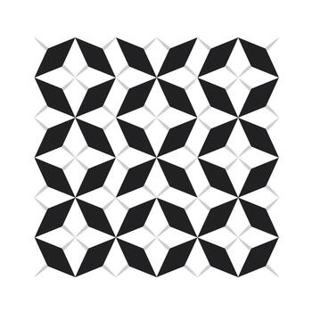 único geométrico modelo presentando negro y blanco formas en un plano superficie vector