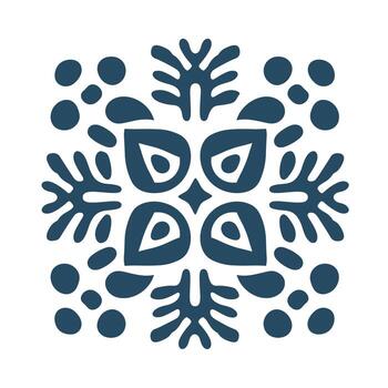 Vibrant decorative pattern inspired by nature with abstract shapes and lines vector