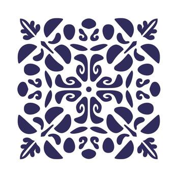 decorativo modelo presentando resumen formas y floral motivos en un blanco antecedentes vector